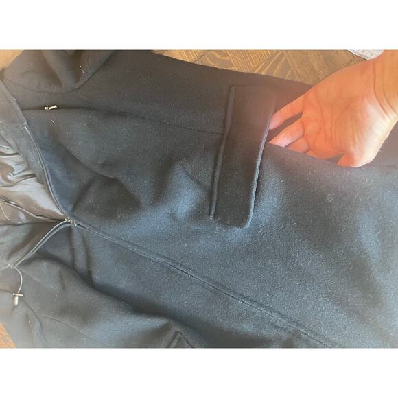 Giacca Wool Blend Pea Coat Jacket Women 2X Fall Winter Career Minimalist Luxary - Picture 10 of 11